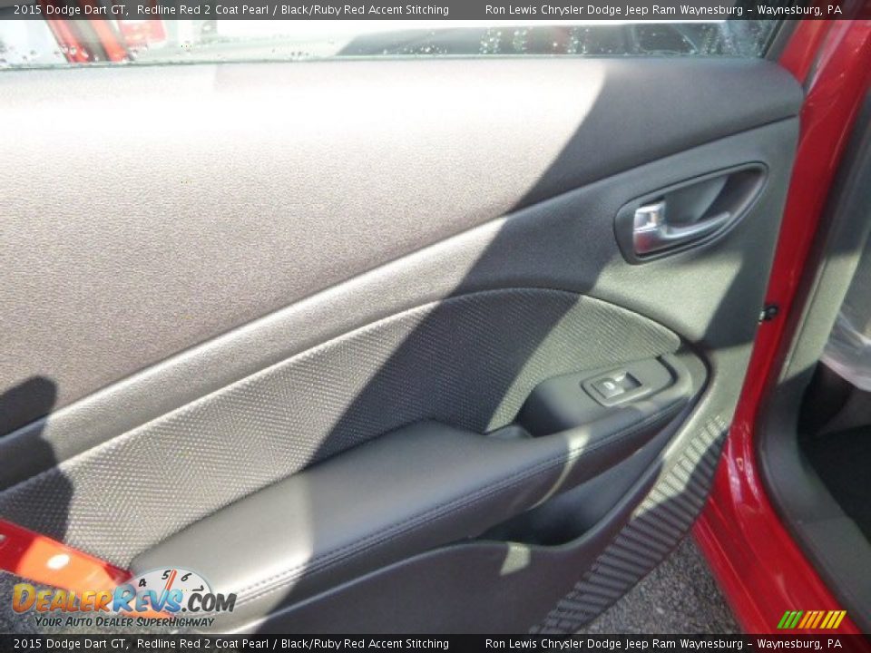 2015 Dodge Dart GT Redline Red 2 Coat Pearl / Black/Ruby Red Accent Stitching Photo #15