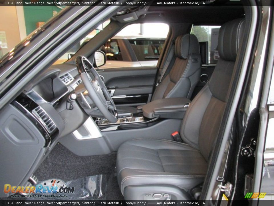 2014 Land Rover Range Rover Supercharged Santorini Black Metallic / Ebony/Ebony Photo #10