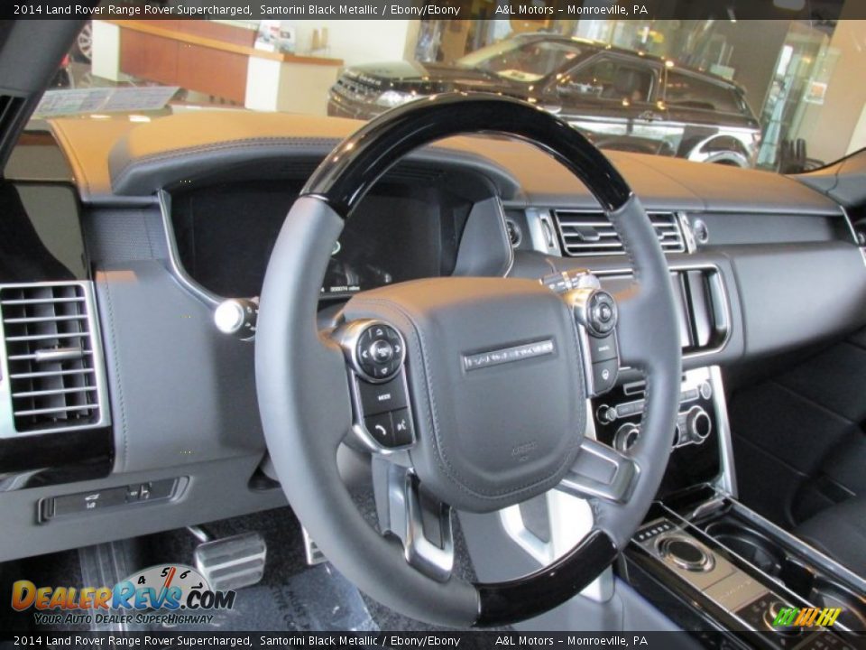 2014 Land Rover Range Rover Supercharged Santorini Black Metallic / Ebony/Ebony Photo #14