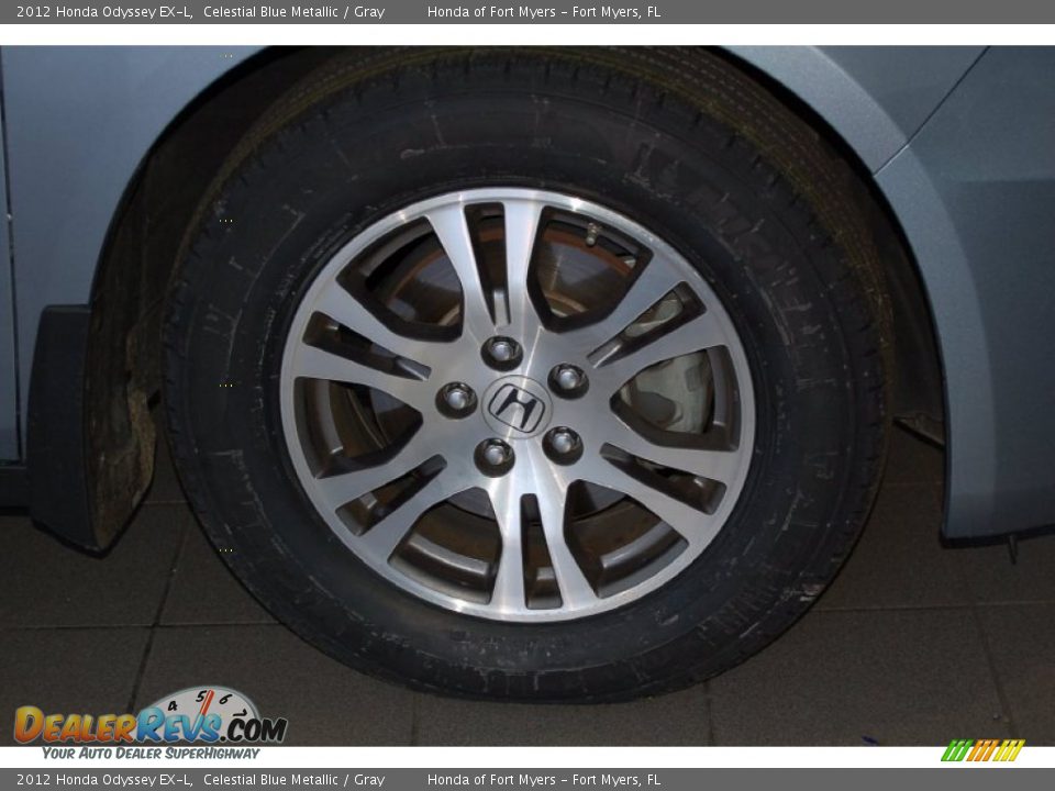2012 Honda Odyssey EX-L Celestial Blue Metallic / Gray Photo #5