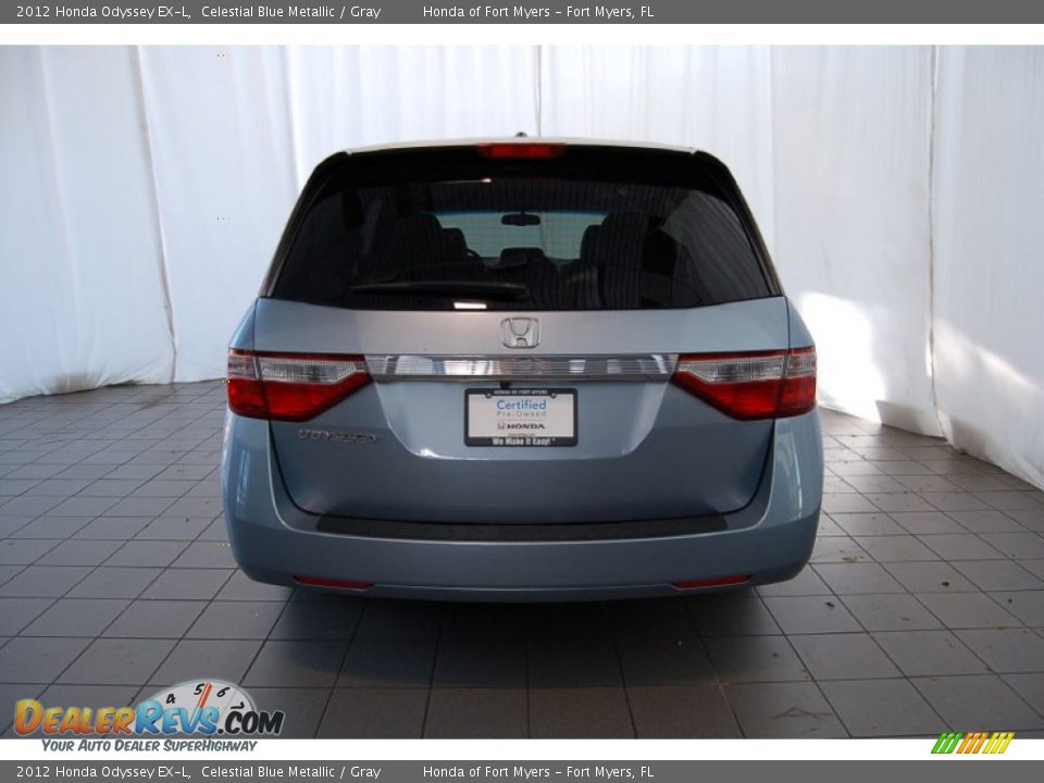 2012 Honda Odyssey EX-L Celestial Blue Metallic / Gray Photo #7