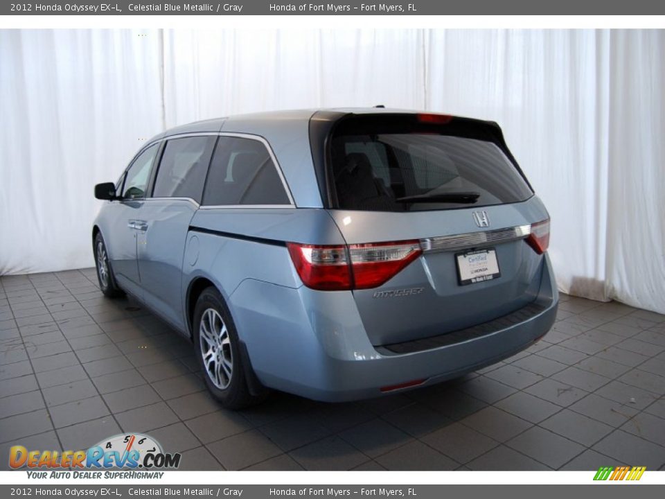2012 Honda Odyssey EX-L Celestial Blue Metallic / Gray Photo #8