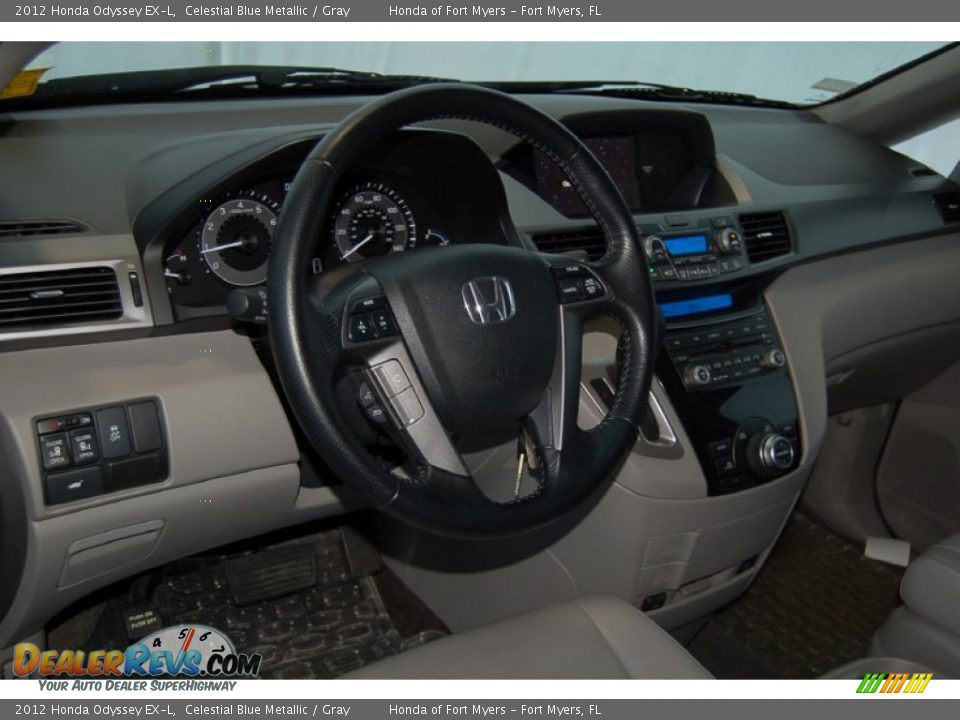 2012 Honda Odyssey EX-L Celestial Blue Metallic / Gray Photo #13