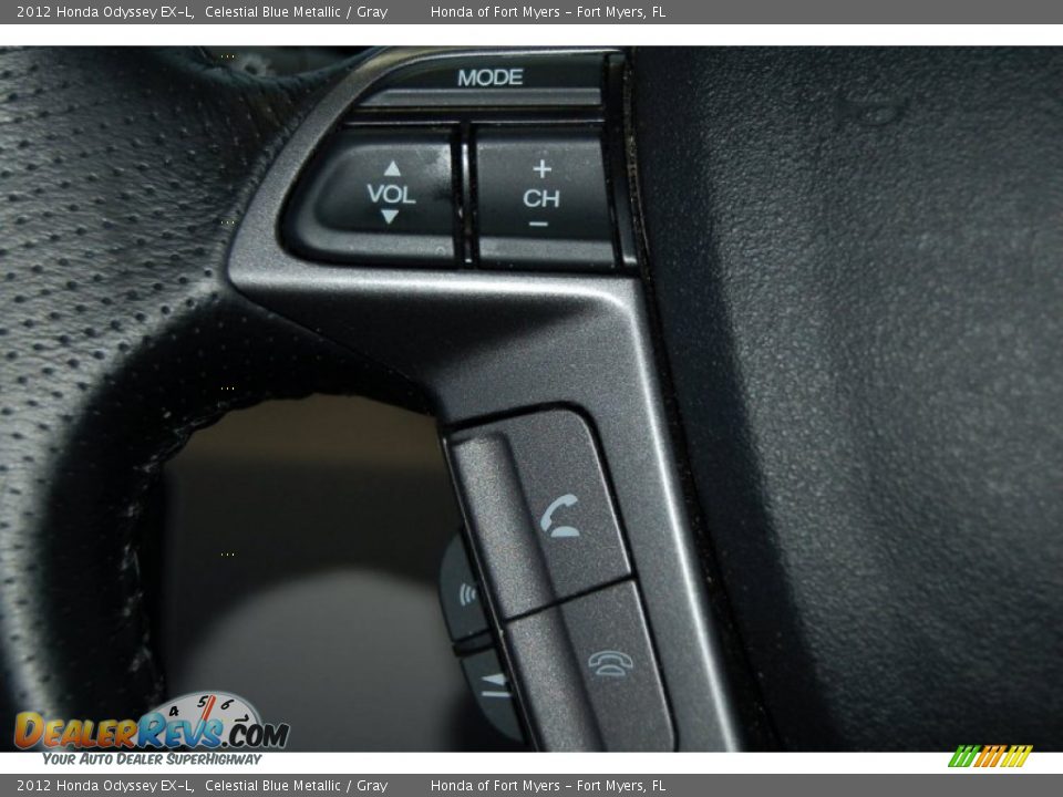 2012 Honda Odyssey EX-L Celestial Blue Metallic / Gray Photo #24