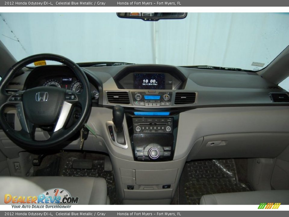 2012 Honda Odyssey EX-L Celestial Blue Metallic / Gray Photo #28