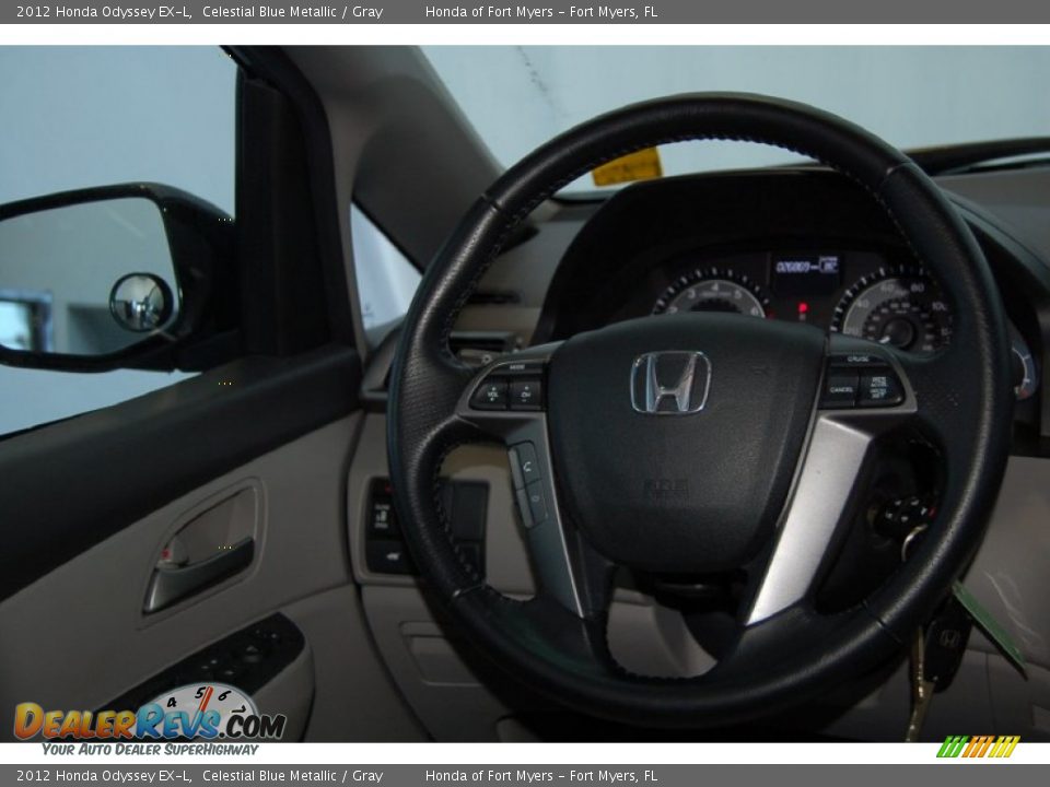 2012 Honda Odyssey EX-L Celestial Blue Metallic / Gray Photo #29
