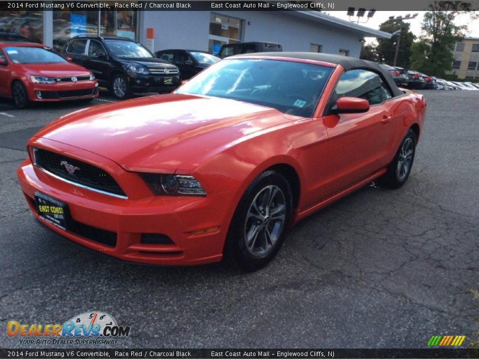 2014 Ford Mustang V6 Convertible Race Red / Charcoal Black Photo #3