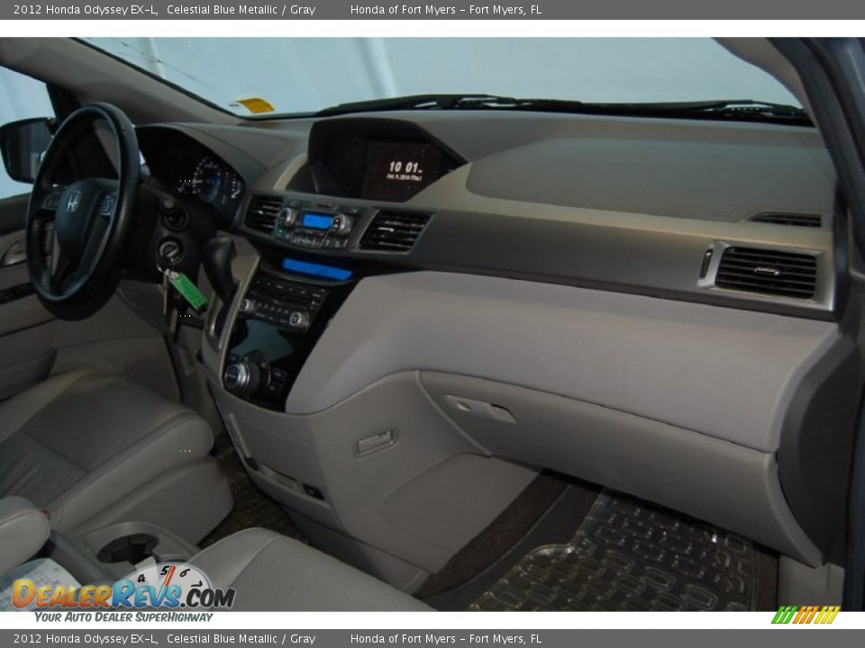 2012 Honda Odyssey EX-L Celestial Blue Metallic / Gray Photo #34