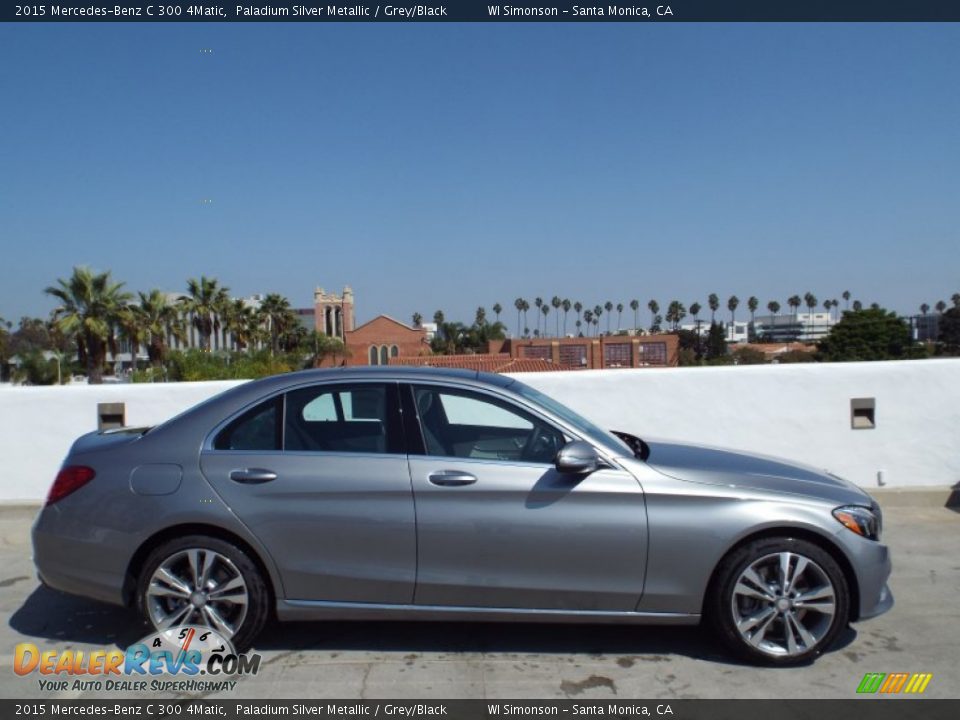 2015 Mercedes-Benz C 300 4Matic Paladium Silver Metallic / Grey/Black Photo #3