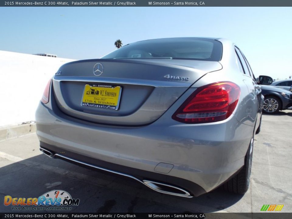 2015 Mercedes-Benz C 300 4Matic Paladium Silver Metallic / Grey/Black Photo #4