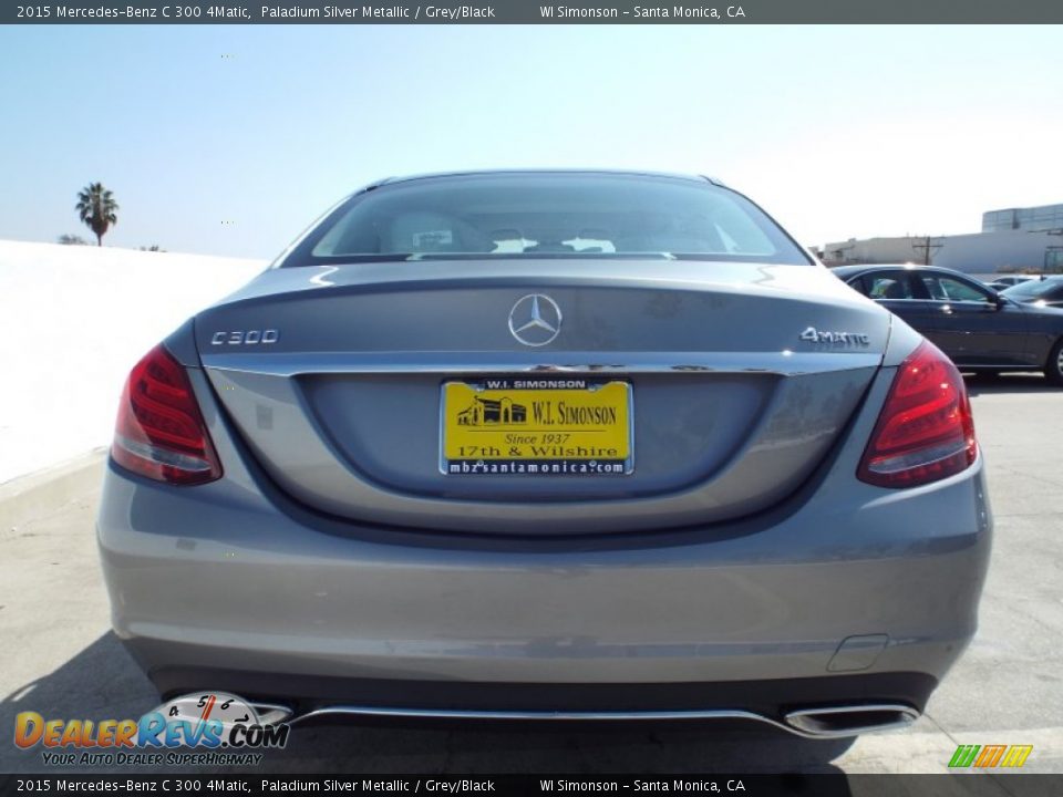 2015 Mercedes-Benz C 300 4Matic Paladium Silver Metallic / Grey/Black Photo #5