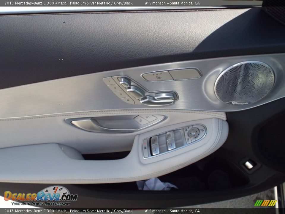 2015 Mercedes-Benz C 300 4Matic Paladium Silver Metallic / Grey/Black Photo #6
