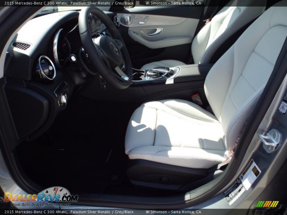 2015 Mercedes-Benz C 300 4Matic Paladium Silver Metallic / Grey/Black Photo #7