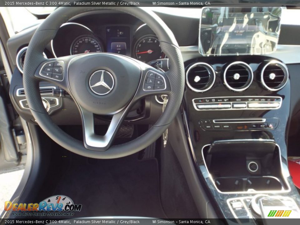 2015 Mercedes-Benz C 300 4Matic Paladium Silver Metallic / Grey/Black Photo #9