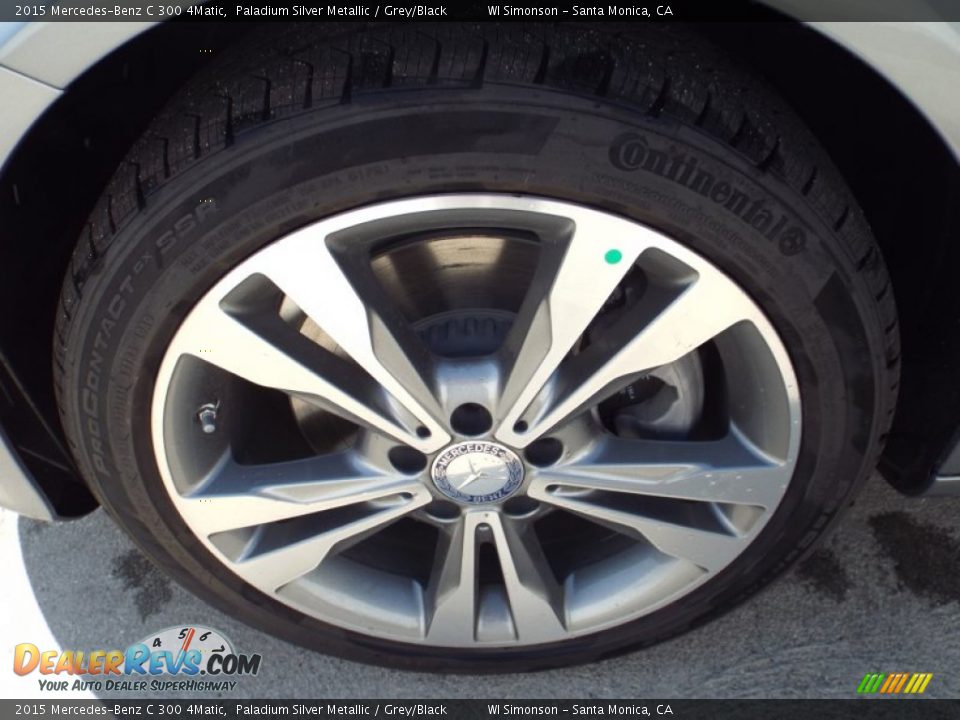 2015 Mercedes-Benz C 300 4Matic Paladium Silver Metallic / Grey/Black Photo #10