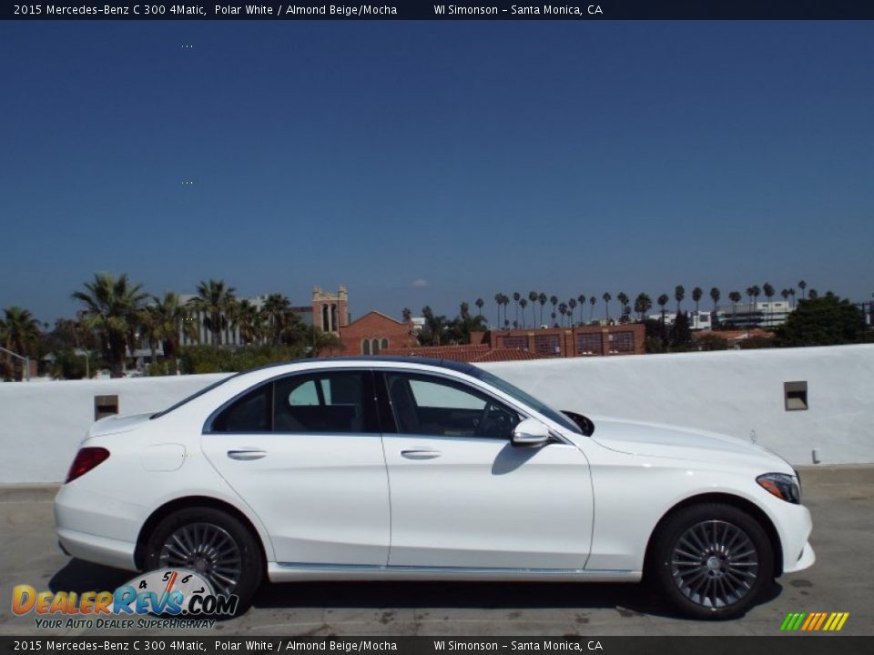 2015 Mercedes-Benz C 300 4Matic Polar White / Almond Beige/Mocha Photo #3