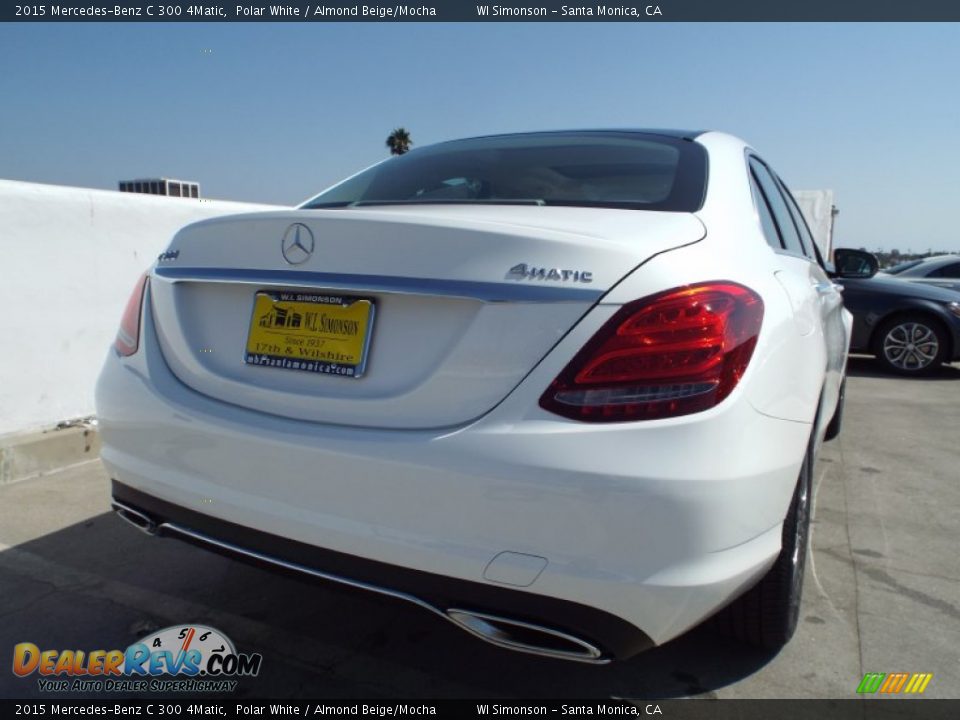 2015 Mercedes-Benz C 300 4Matic Polar White / Almond Beige/Mocha Photo #4