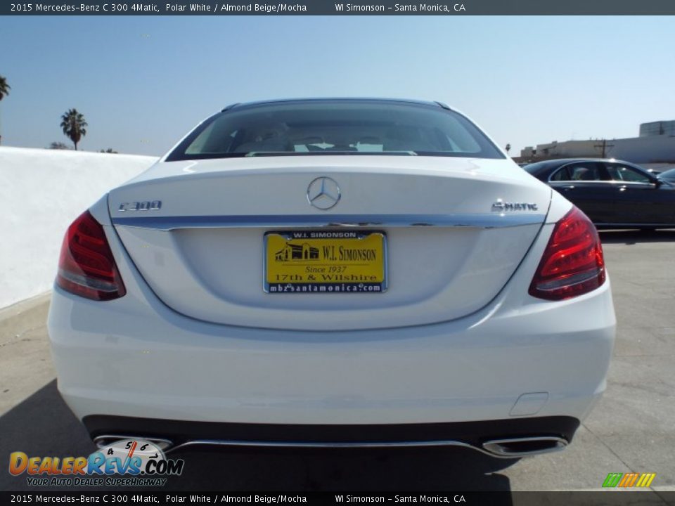 2015 Mercedes-Benz C 300 4Matic Polar White / Almond Beige/Mocha Photo #5
