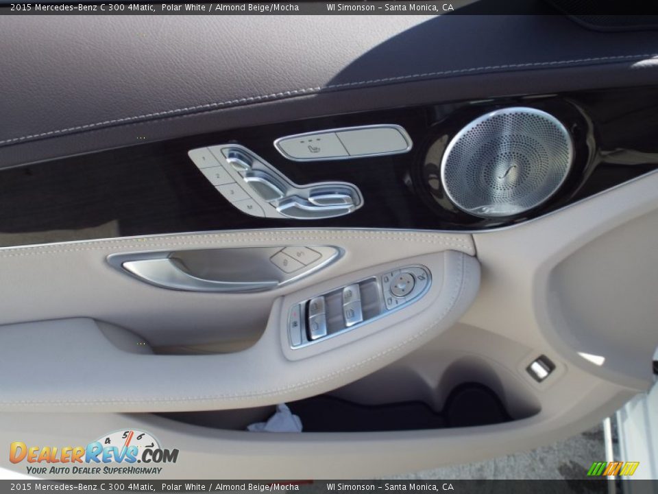 2015 Mercedes-Benz C 300 4Matic Polar White / Almond Beige/Mocha Photo #6