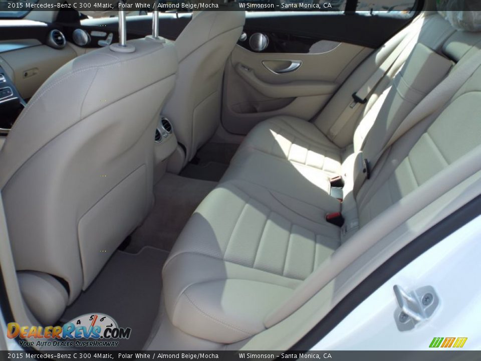 2015 Mercedes-Benz C 300 4Matic Polar White / Almond Beige/Mocha Photo #8