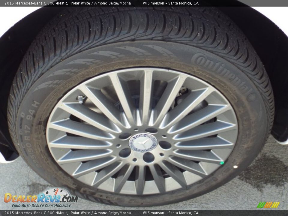 2015 Mercedes-Benz C 300 4Matic Polar White / Almond Beige/Mocha Photo #10