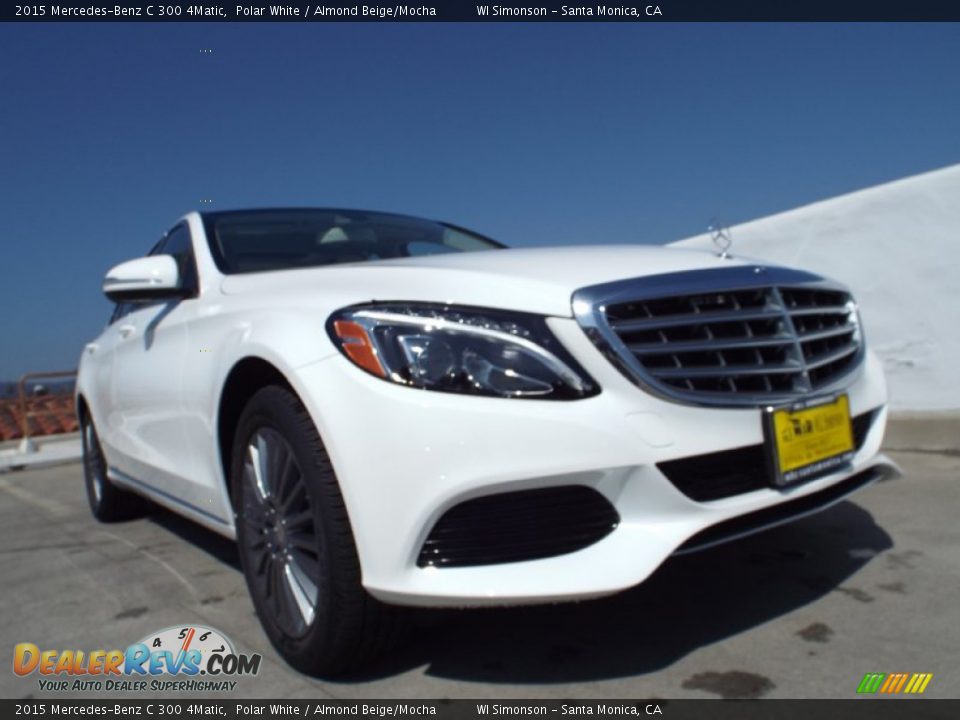 2015 Mercedes-Benz C 300 4Matic Polar White / Almond Beige/Mocha Photo #11