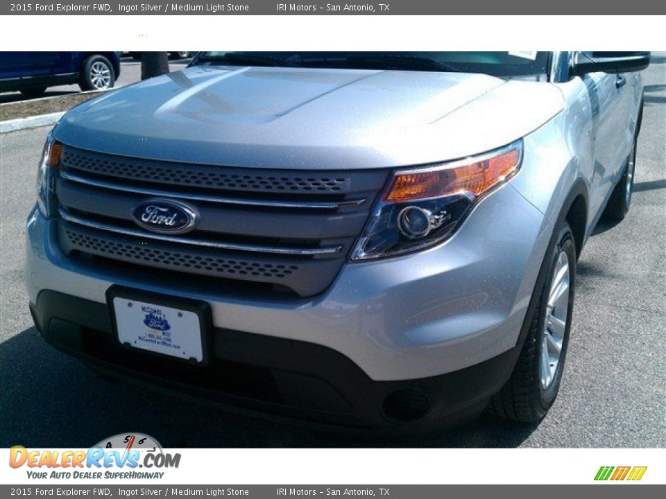 2015 Ford Explorer FWD Ingot Silver / Medium Light Stone Photo #2