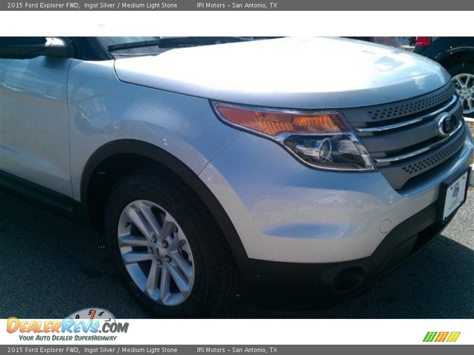 2015 Ford Explorer FWD Ingot Silver / Medium Light Stone Photo #4