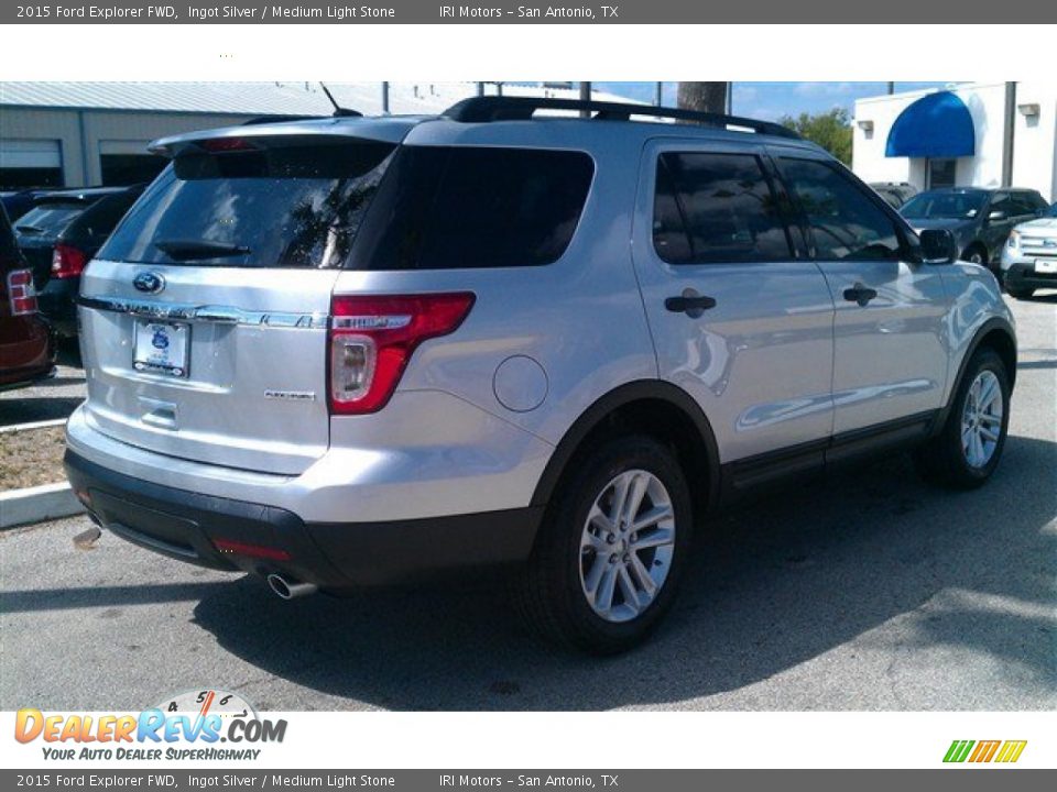 2015 Ford Explorer FWD Ingot Silver / Medium Light Stone Photo #6