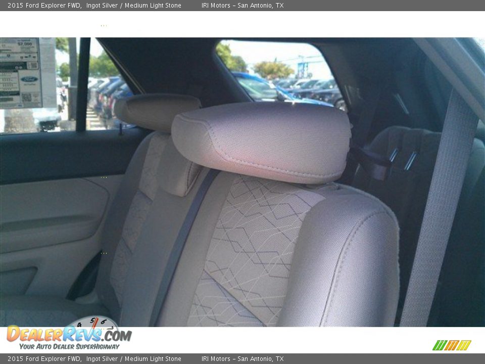 2015 Ford Explorer FWD Ingot Silver / Medium Light Stone Photo #14