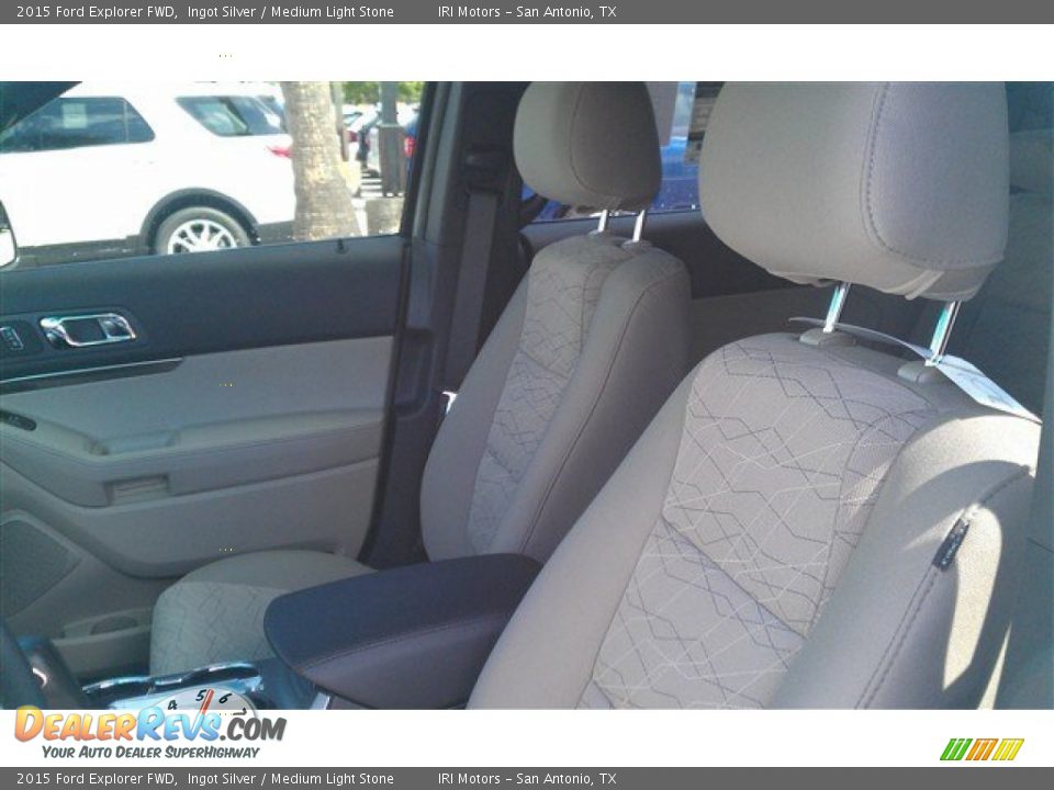 2015 Ford Explorer FWD Ingot Silver / Medium Light Stone Photo #21