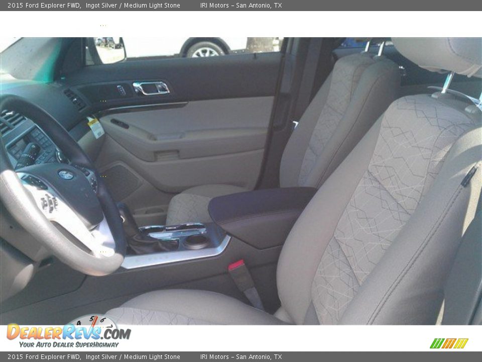 2015 Ford Explorer FWD Ingot Silver / Medium Light Stone Photo #22
