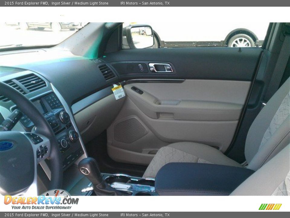 2015 Ford Explorer FWD Ingot Silver / Medium Light Stone Photo #23