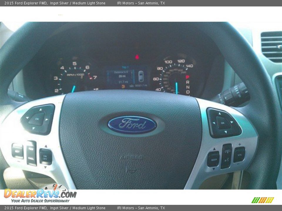2015 Ford Explorer FWD Ingot Silver / Medium Light Stone Photo #29