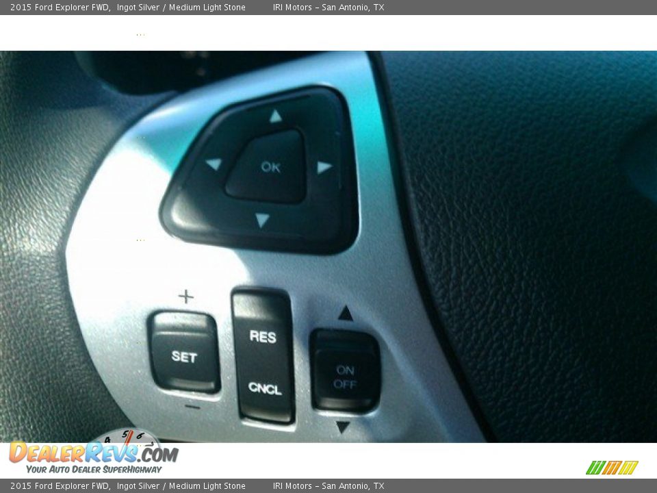 2015 Ford Explorer FWD Ingot Silver / Medium Light Stone Photo #30