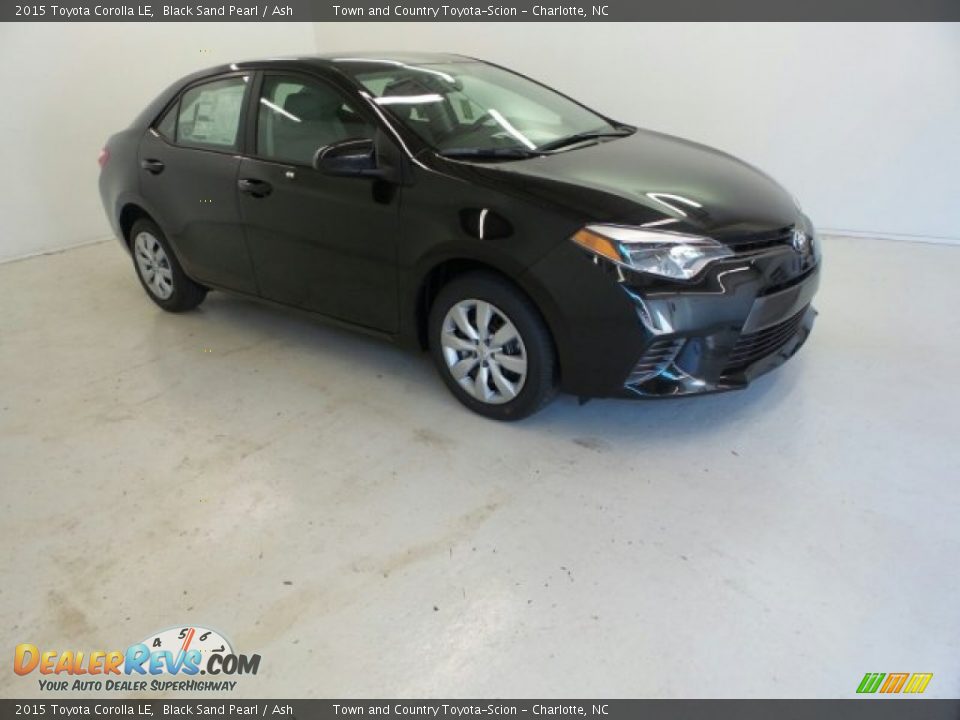 2015 Toyota Corolla LE Black Sand Pearl / Ash Photo #2