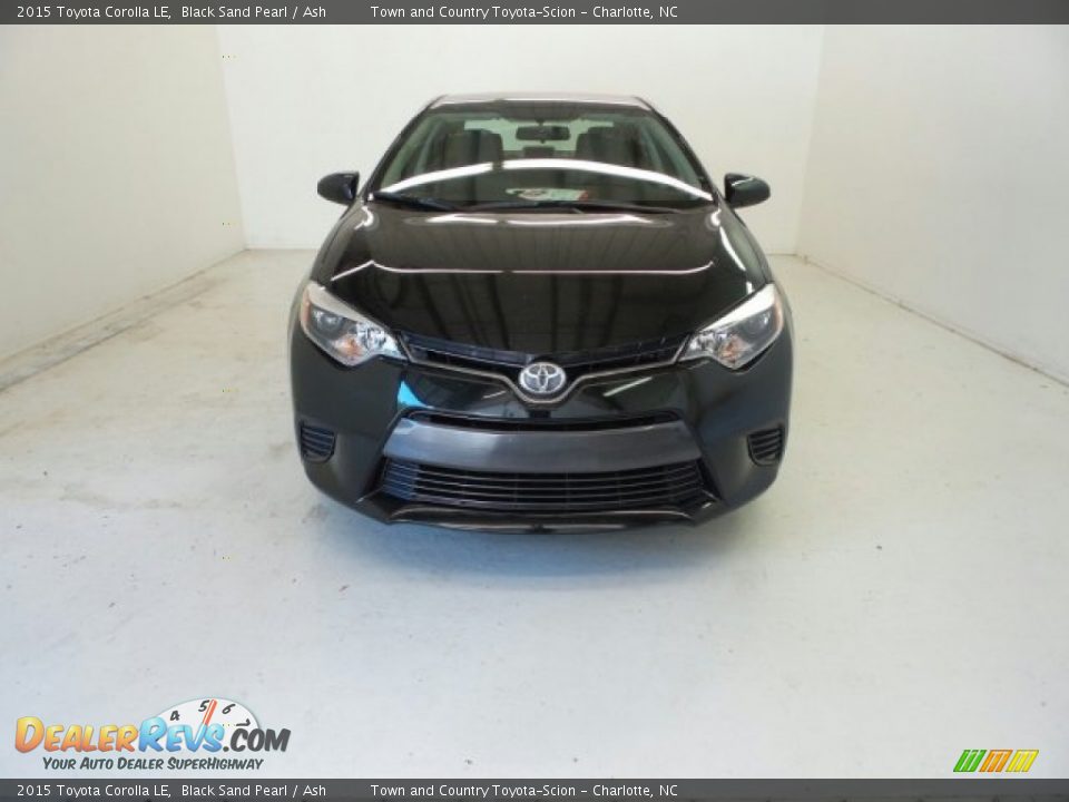2015 Toyota Corolla LE Black Sand Pearl / Ash Photo #3