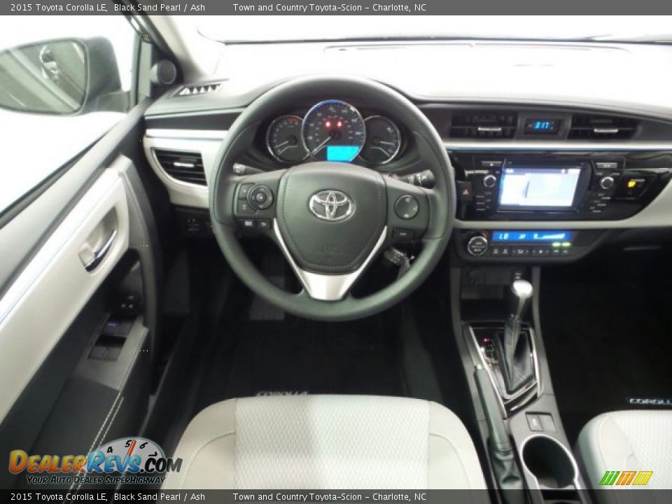 2015 Toyota Corolla LE Black Sand Pearl / Ash Photo #7
