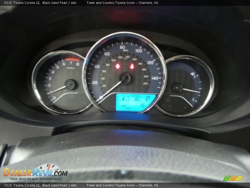 2015 Toyota Corolla LE Black Sand Pearl / Ash Photo #8