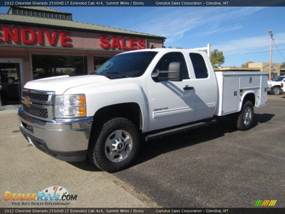 2012 Chevrolet Silverado 2500HD LT Extended Cab 4x4 Summit White / Ebony Photo #1
