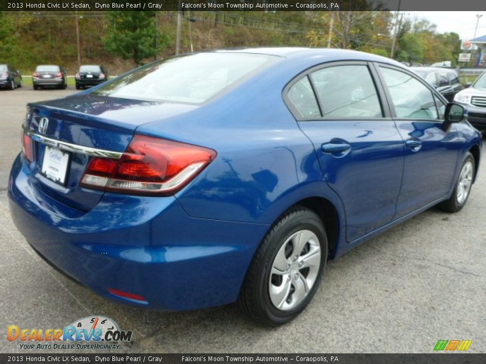 2013 Honda Civic LX Sedan Dyno Blue Pearl / Gray Photo #5