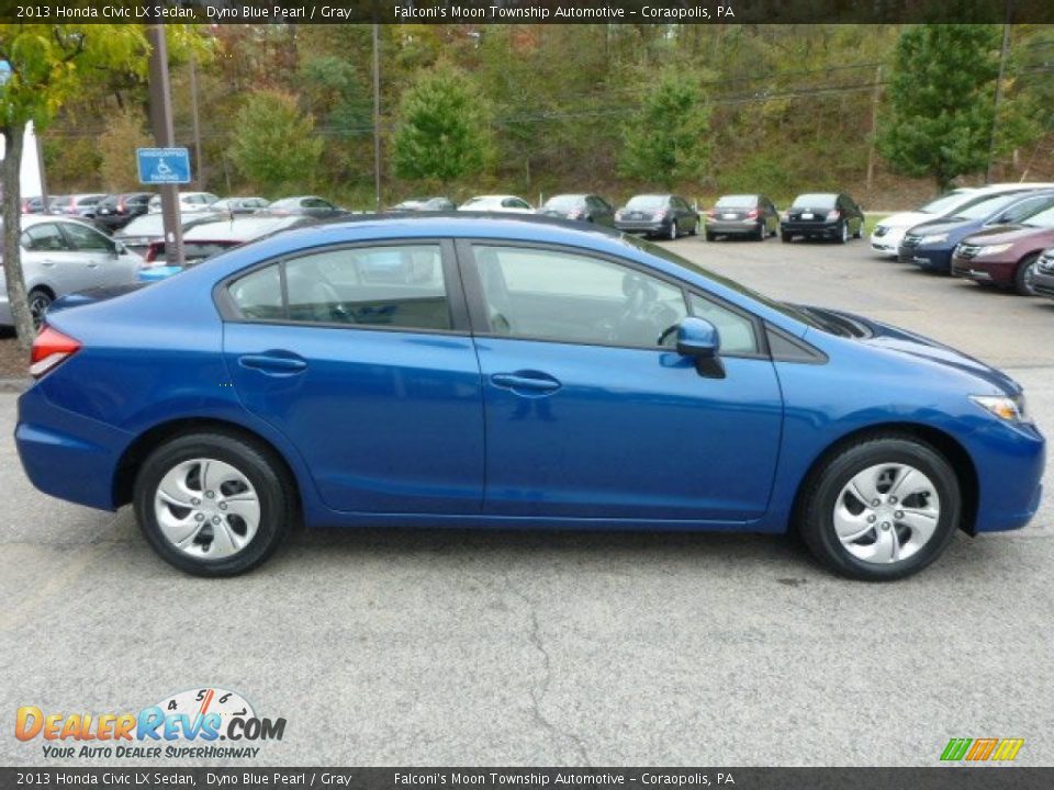 2013 Honda Civic LX Sedan Dyno Blue Pearl / Gray Photo #6