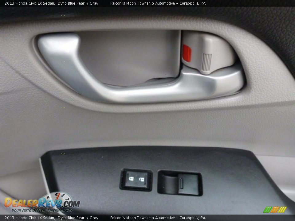 2013 Honda Civic LX Sedan Dyno Blue Pearl / Gray Photo #8