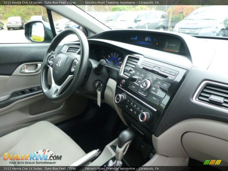 2013 Honda Civic LX Sedan Dyno Blue Pearl / Gray Photo #9