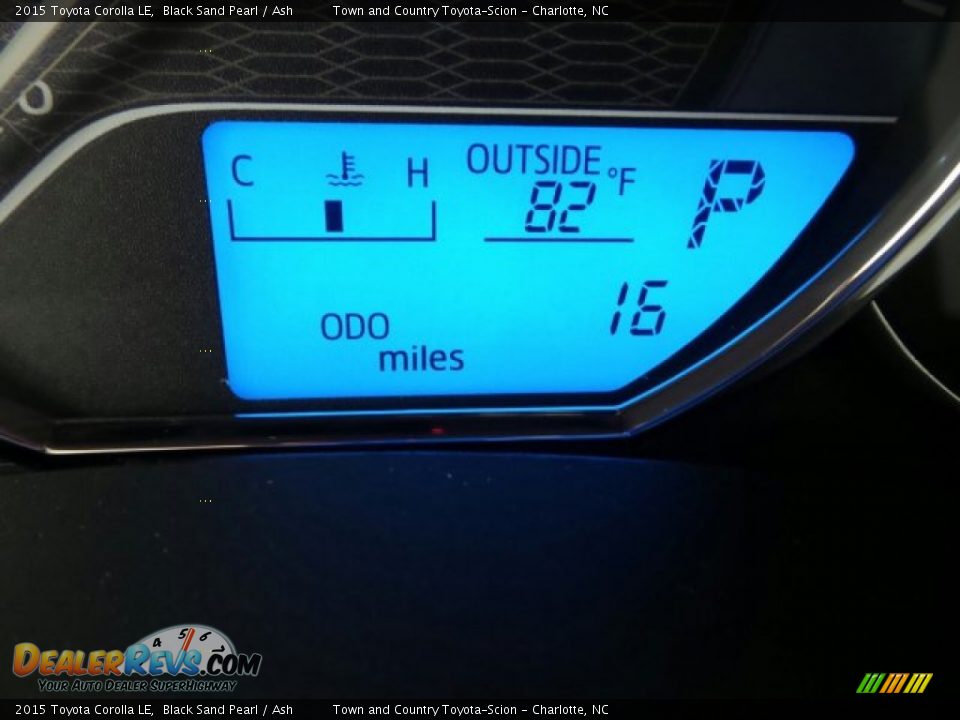 2015 Toyota Corolla LE Black Sand Pearl / Ash Photo #24
