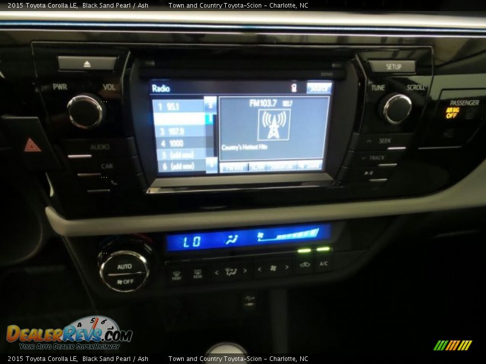 2015 Toyota Corolla LE Black Sand Pearl / Ash Photo #25