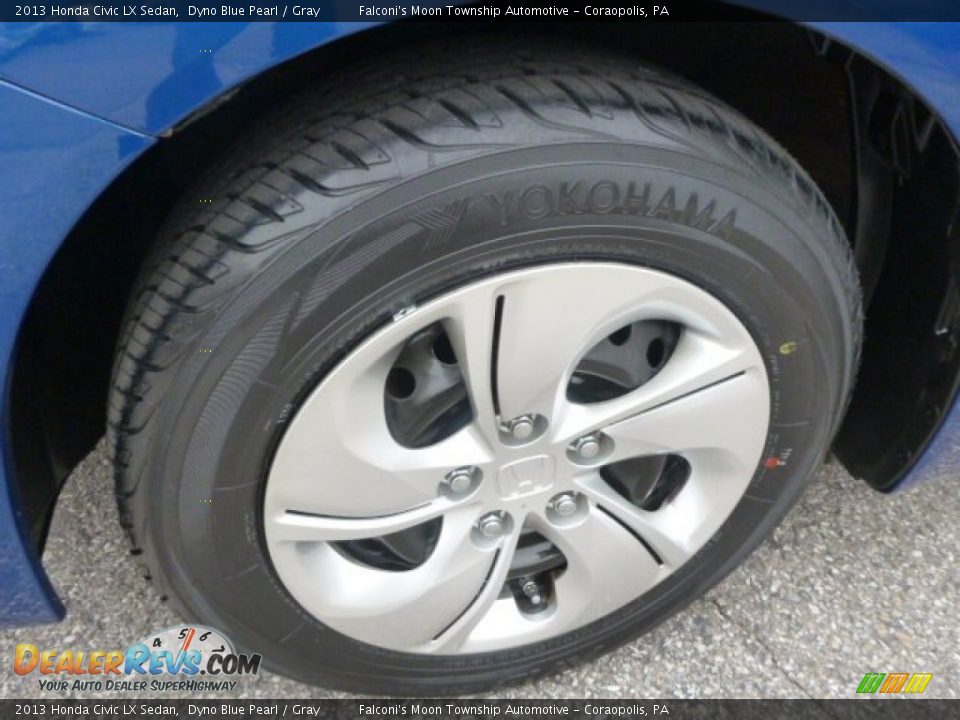 2013 Honda Civic LX Sedan Dyno Blue Pearl / Gray Photo #13