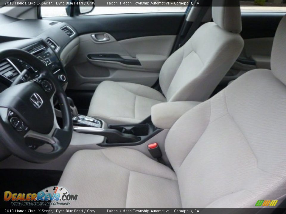 2013 Honda Civic LX Sedan Dyno Blue Pearl / Gray Photo #14