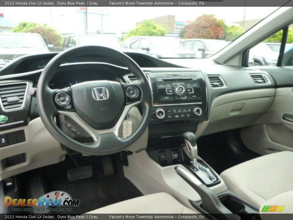 2013 Honda Civic LX Sedan Dyno Blue Pearl / Gray Photo #16