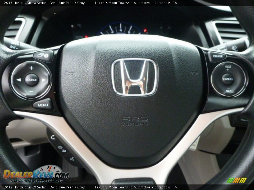 2013 Honda Civic LX Sedan Dyno Blue Pearl / Gray Photo #18